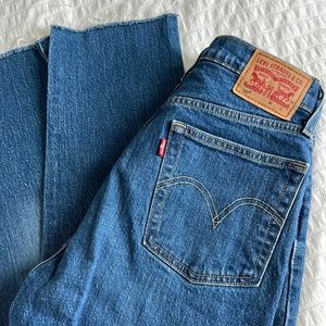 Levis 501 high rise straight jeans